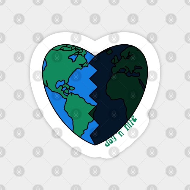 day n nite world heart Magnet by morgananjos