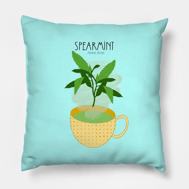 Mint Tea Pillow by Booneb