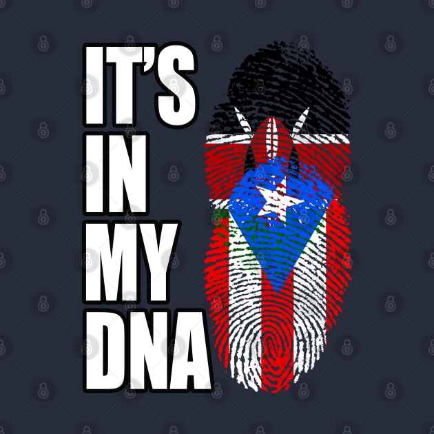 Puerto Rican And Kenyan Mix DNA Flag Heritage by Just Rep It!!