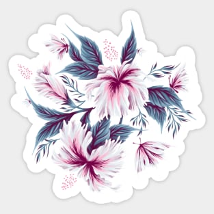 stickers avec fleur d'hibiscus