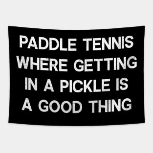 Paddle Tennis Where Getting in a Pickle is a Good Thing Tapestry