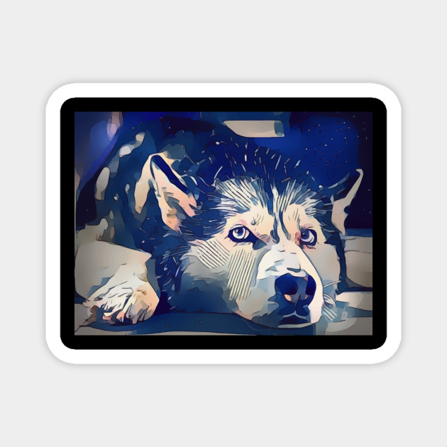 Siberian Husky Artwork Alaskan Malamute Wall Art Husky Painting