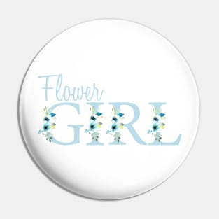 Flower girl design in blue Pin