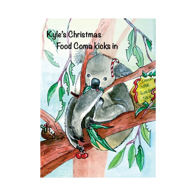 Koala Christmas card by artbyelly