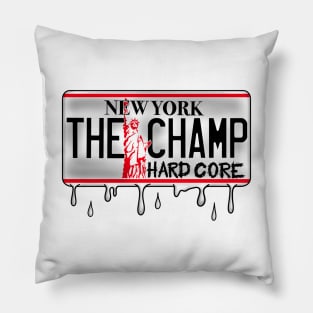 NY License Plate CHAMP Pillow
