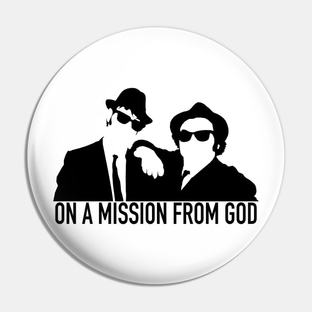 Jake & Elwood Blues Pin by Randomart