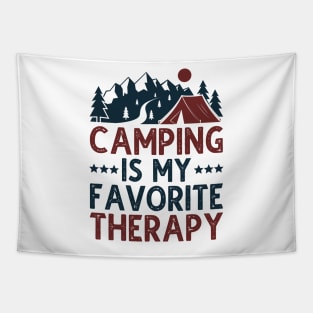 Camping Is My Favorite Therapy Tapestry