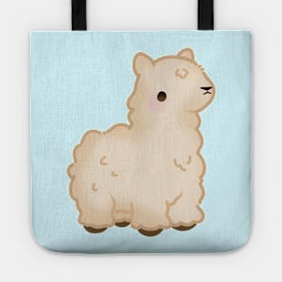 Cute Fluffy White Llama Tote