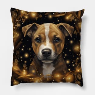 Golden Staffy Pillow