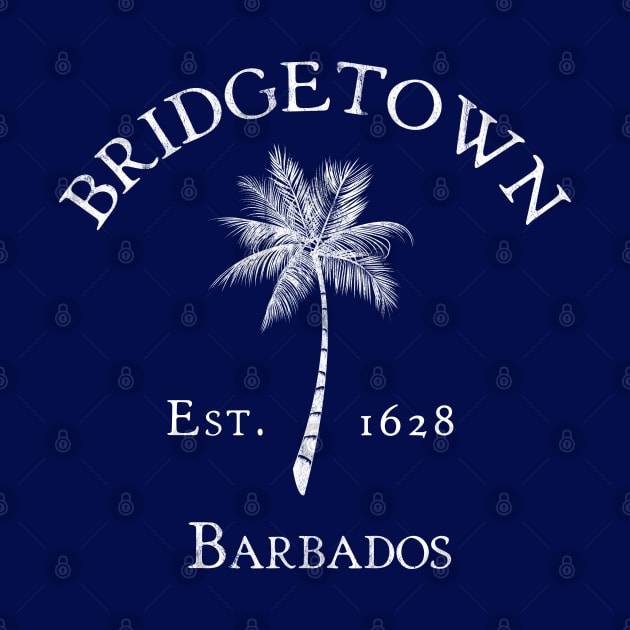 Bridgetown Barbados Vintage Palm by TGKelly