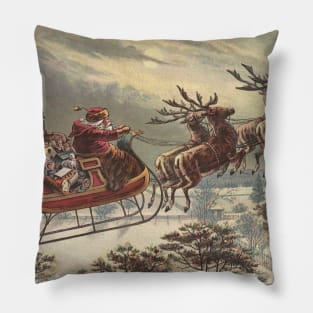 Victorian Christmas Santa Claus Pillow