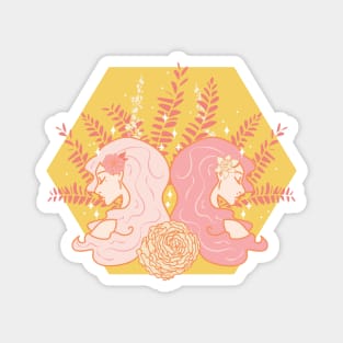 Gemini Twins (Pink) Magnet