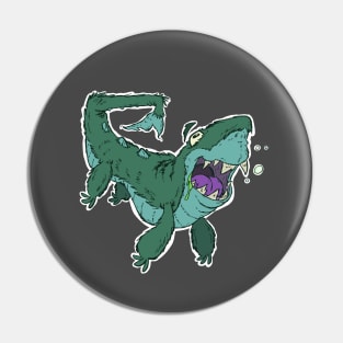 Derpy Shark Monster Pin