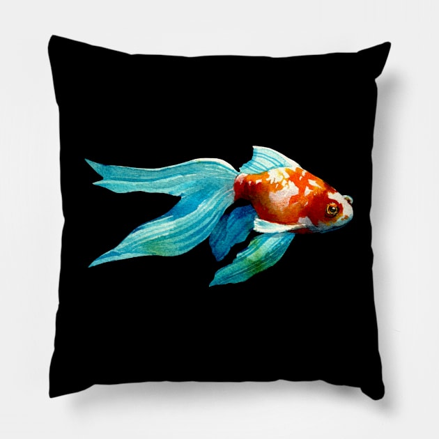 Summer Goldfish Glides On By Pillow by JCPhillipps