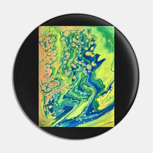 Thermal Field - Abstract Acrylic Pour Painting Pin