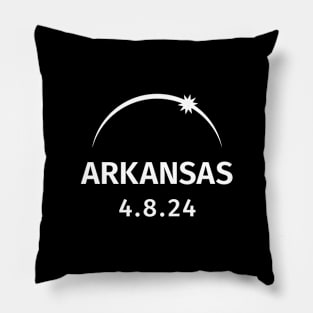 4.8.2024 Solar Eclipse Arkansas Pillow