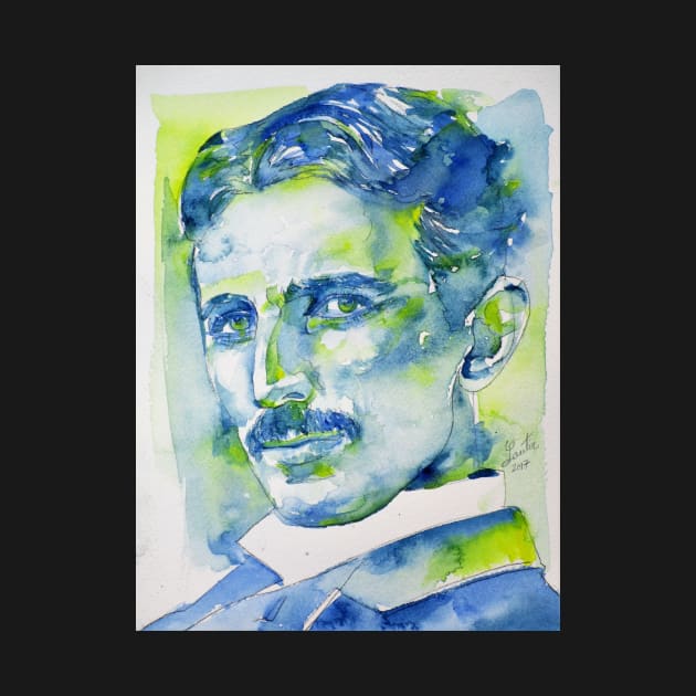 NIKOLA TESLA watercolor portrait .10 by lautir