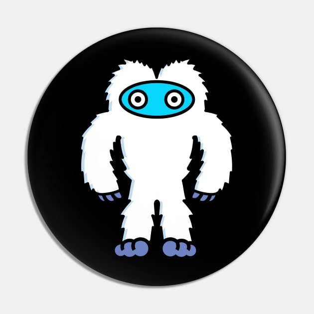 Cute yeti Pin by UniqueDesignsCo