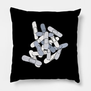 Gray Band Aid Pillow