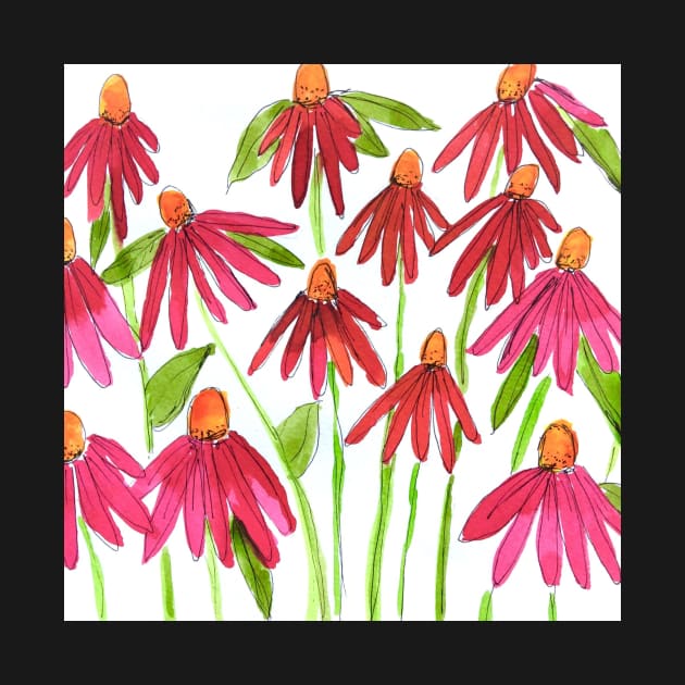 Pink Echinacea Cone Flowers by MyCraftyNell