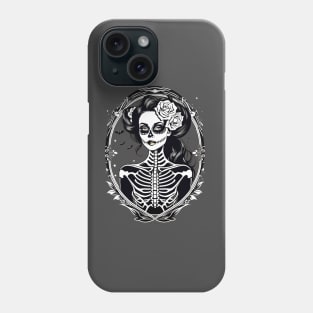 Dia de los muertos pretty halloween skeleton Phone Case