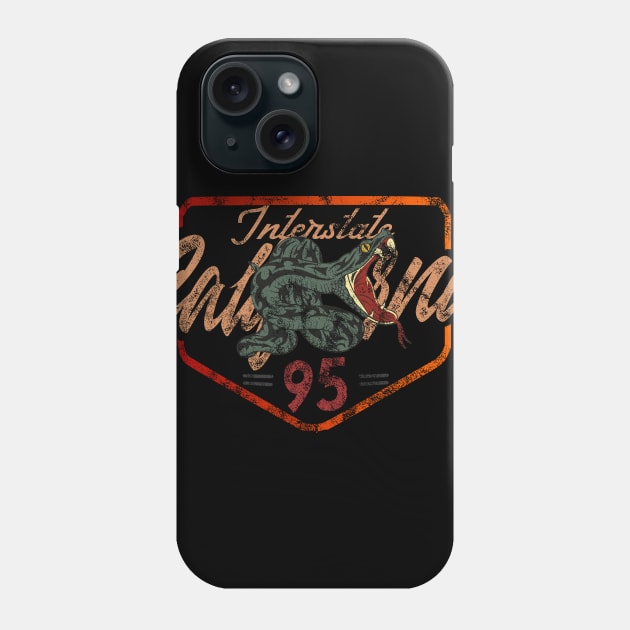 Interstate california 95 rattlesnake distressed Phone Case by SpaceWiz95