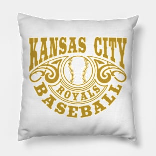 Vintage Retro Kansas City Royals Baseball Pillow