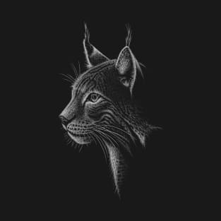 Eurasian Lynx Drawing Wildcat Illustration T-Shirt