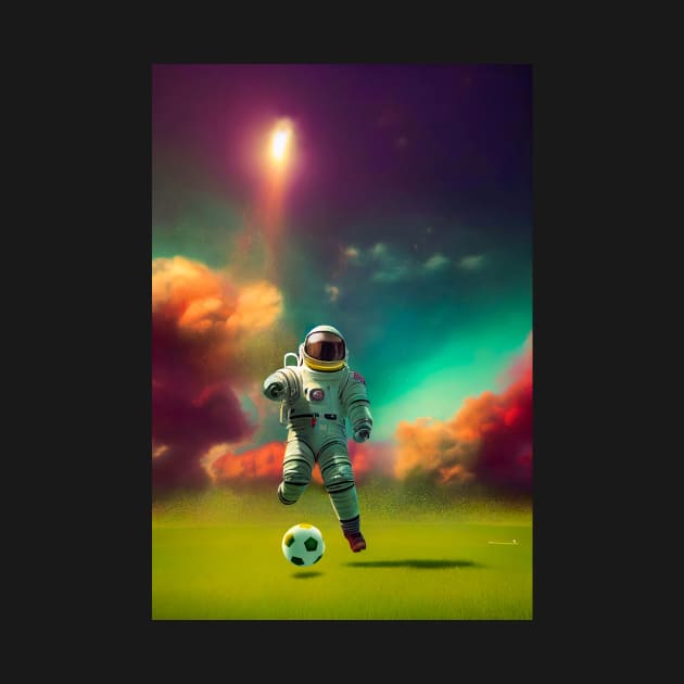 Astronaut play soccer football in space by MoEsam95