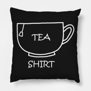 Tea Shirt White Pillow