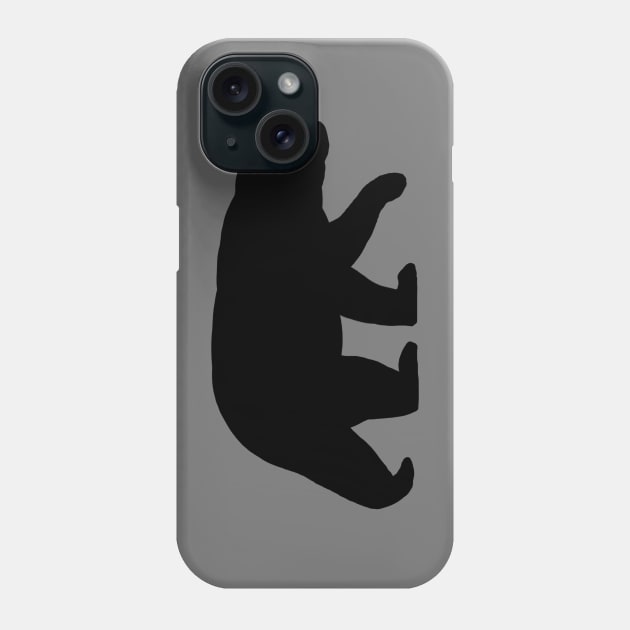 Black Bear Silhouette Phone Case by Coffee Squirrel