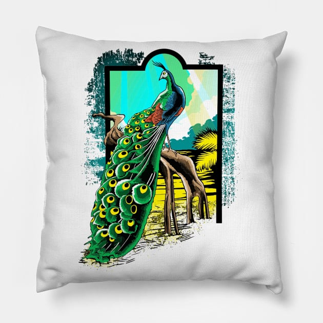 peacock Pillow by BK55