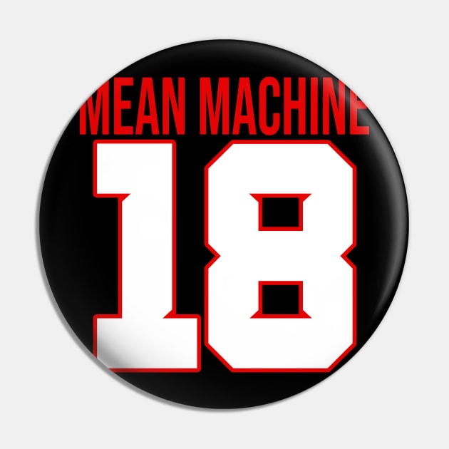 The Longest Yard Paul Crewe Mean Machine Jersey Pin by darklordpug