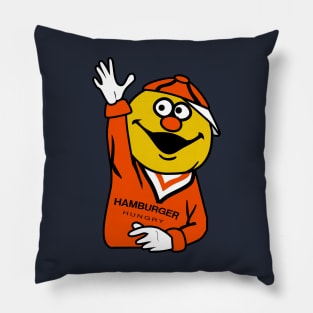 Red Barn Restaurant Hamburger Hungry Bun Character Pillow