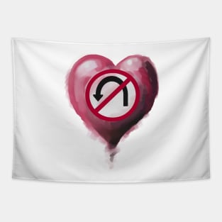 No U-Turn Heart Tapestry