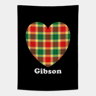 The GIBSON Family Tartan 'Love Heart' Design Tapestry