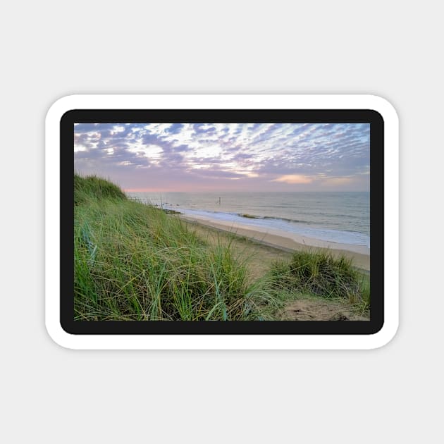 Cart Gap beach in Norfolk from the dunes Magnet by yackers1