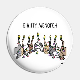 Kitty Menorah Pin