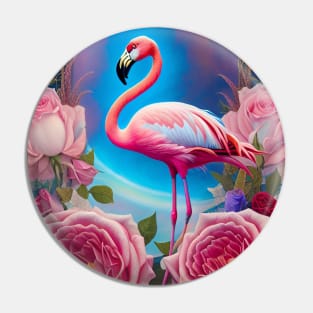 Flamingo Art Nouveau Pin