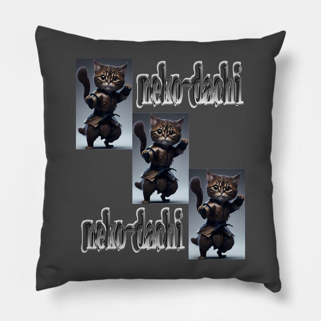 the cat stance Pillow by HTA DESIGNS