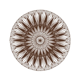 Mandala (brown on white) T-Shirt