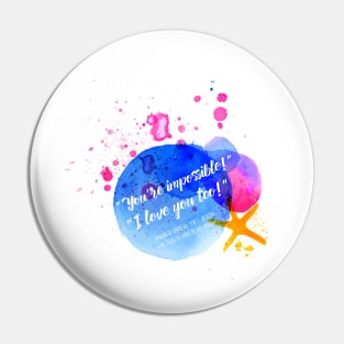 Percy Jackson Percabeth "I love you too!" House of Hades Book Quote Pin