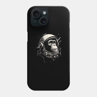 Astronaut Monkey wearing space helmet, meditate Phone Case