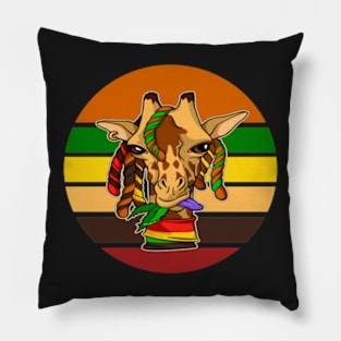 rastafarian-giraffe-chews-cannabist-Gifts Pillow