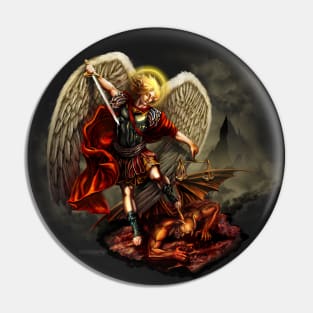 Saint Michael Archangel against the Devil Pin