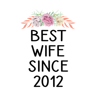 Best Wife Since 2012 Funny Wedding Anniversary Gifts From T-Shirt