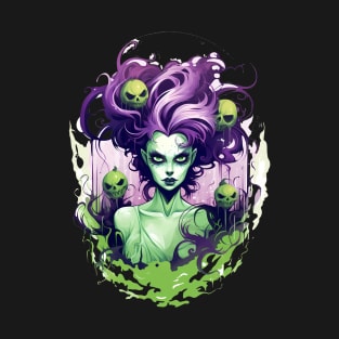 Goth Witch With Skulls T-Shirt