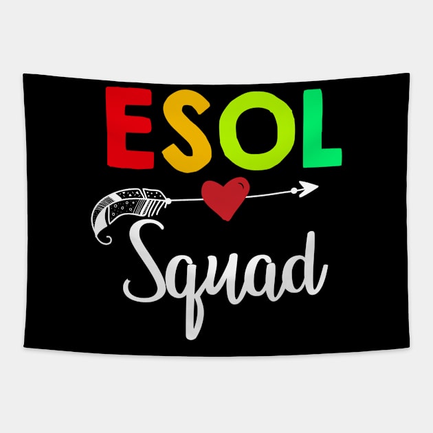 Esol Squad Teacher Back To School Tapestry by aaltadel