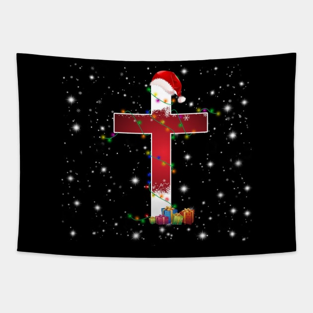 The Cross Christmas Day Costume Gift Tapestry by Ohooha