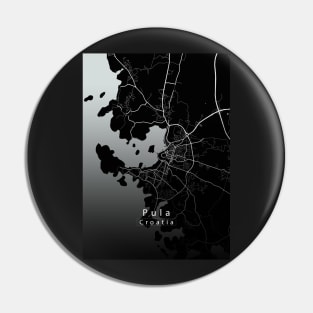 Pula Croatia City Map dark Pin